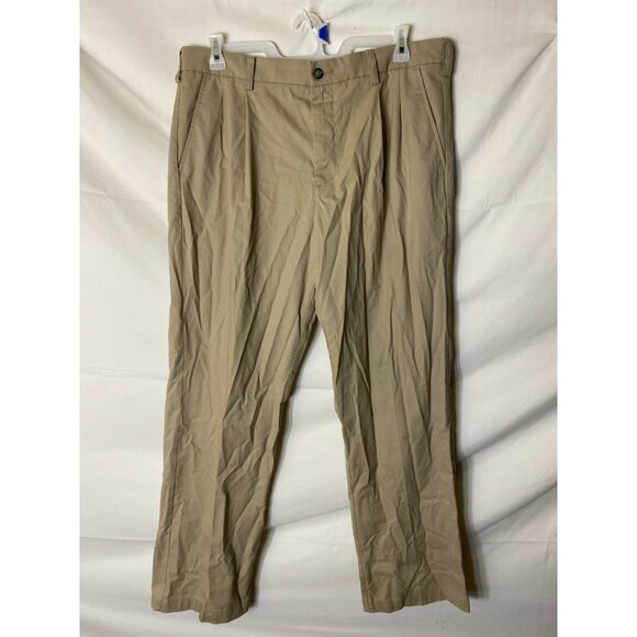 CROFT BARROW MENS TAN DRESS PANTS SLACKS TROUSERS WAIST 38 INSEAM 32 38X32 - Picture 1 of 2